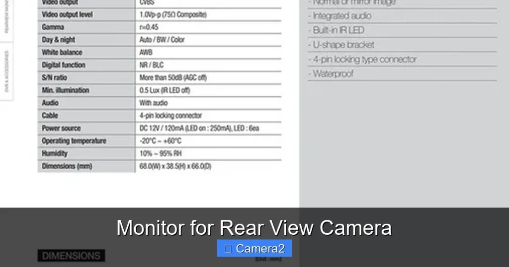 Monitor for Rear View Camera