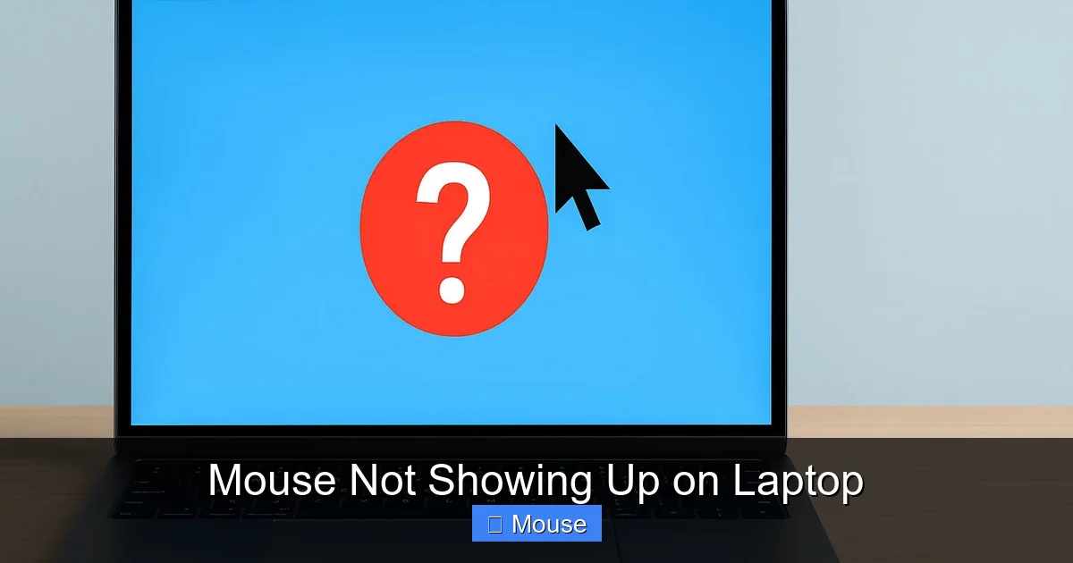 Mouse Not Showing Up on Laptop