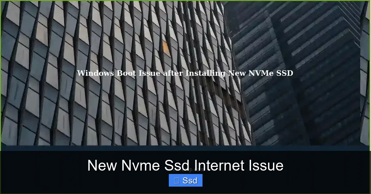New Nvme Ssd Internet Issue