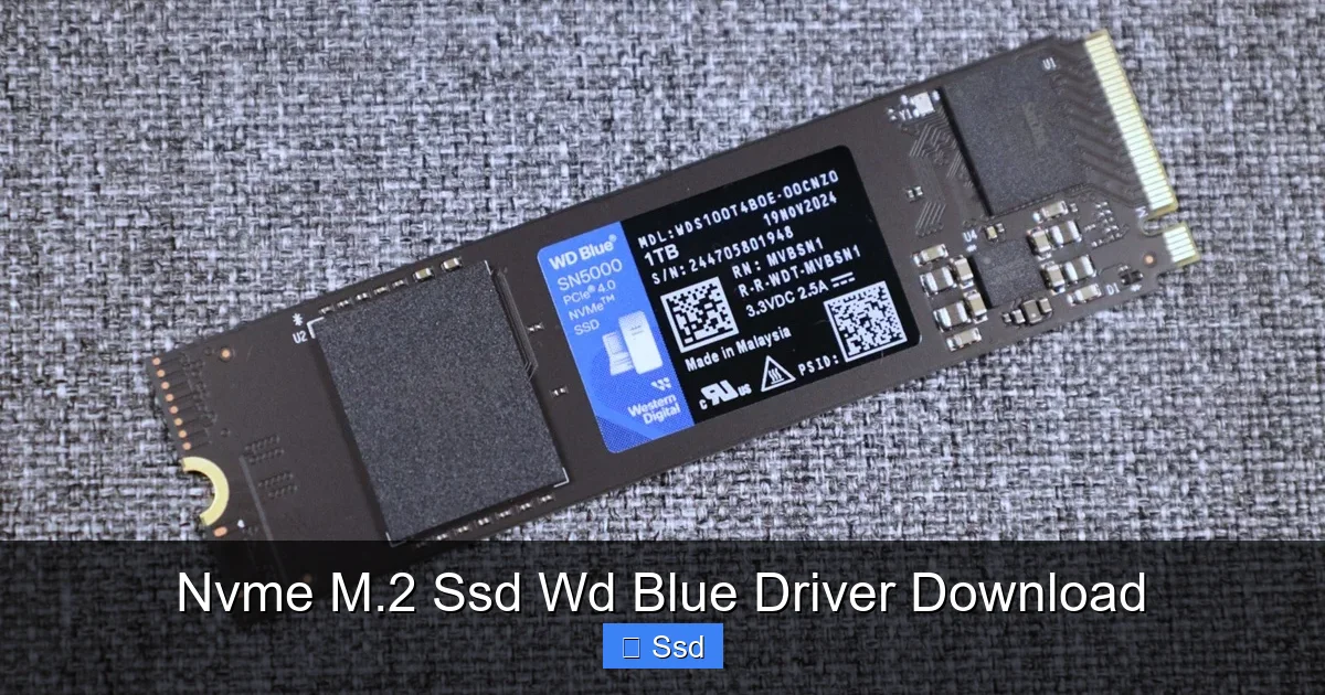 Nvme M.2 Ssd Wd Blue Driver Download