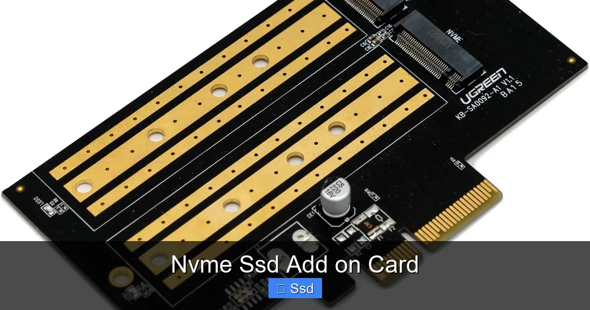 Nvme Ssd Add on Card