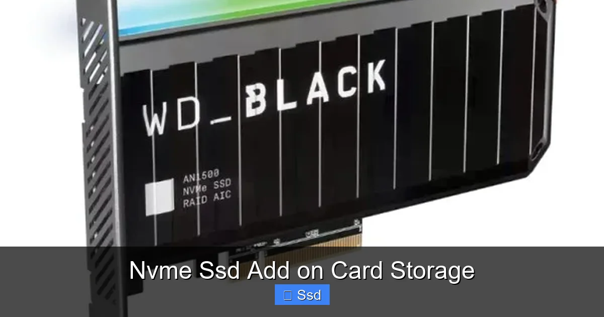 Nvme Ssd Add on Card Storage