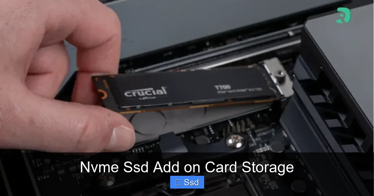 Nvme Ssd Add on Card Storage