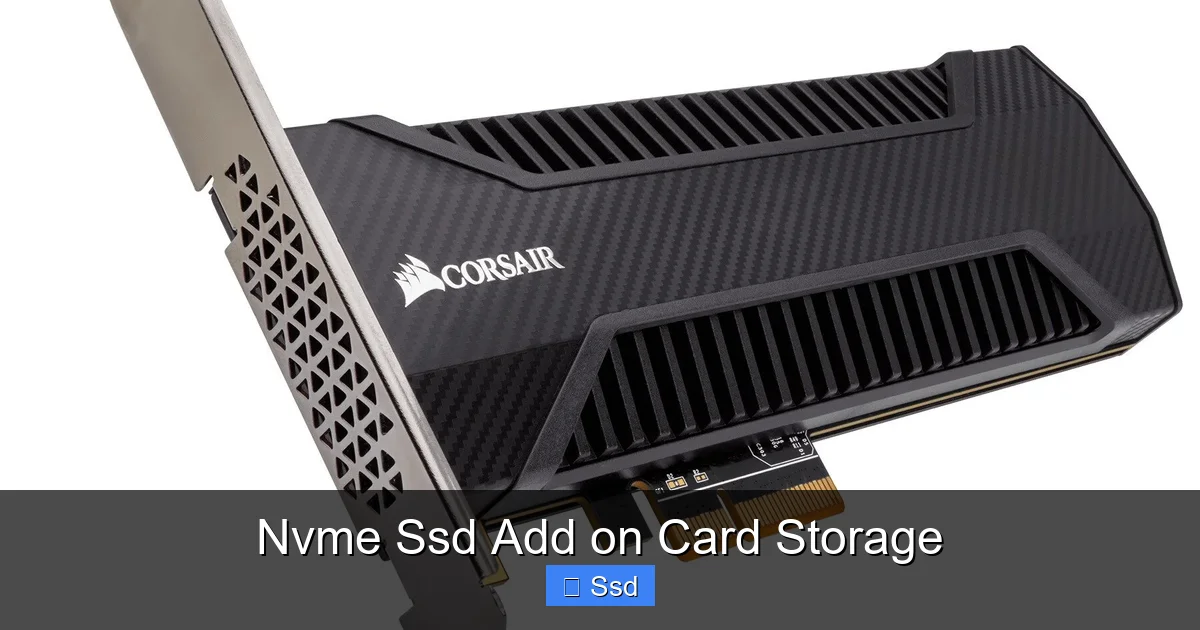 Nvme Ssd Add on Card Storage