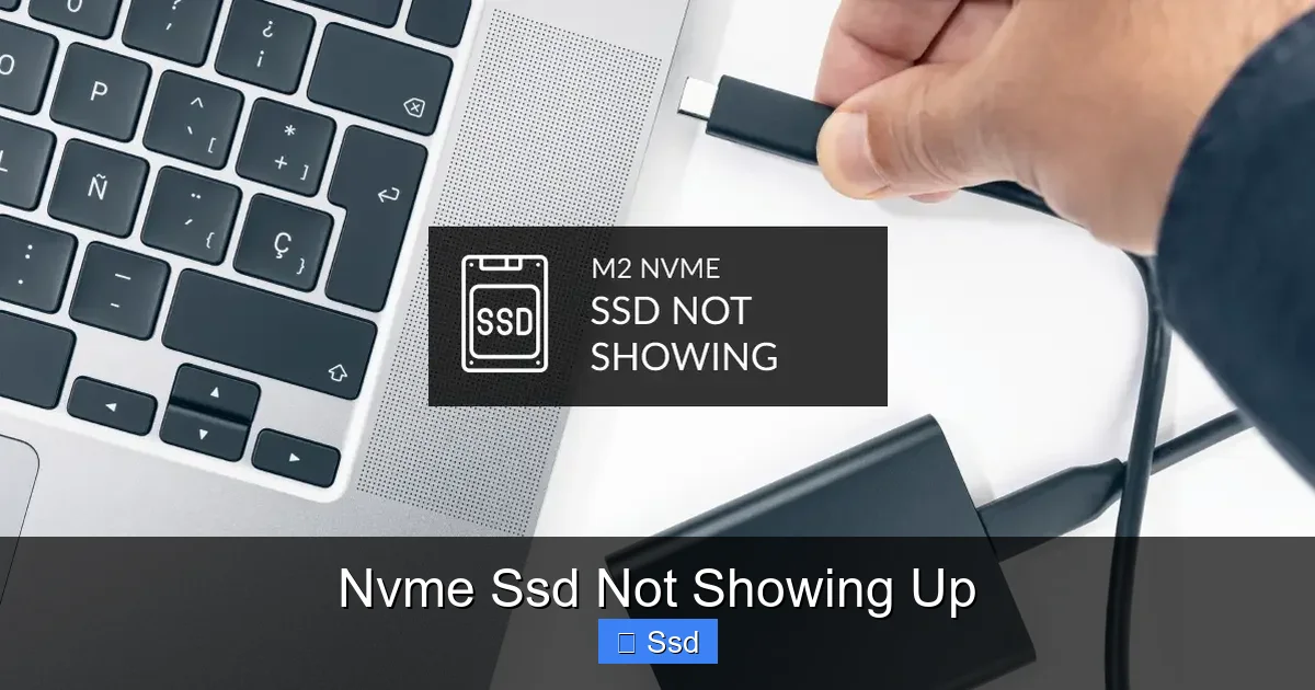 Nvme Ssd Not Showing Up