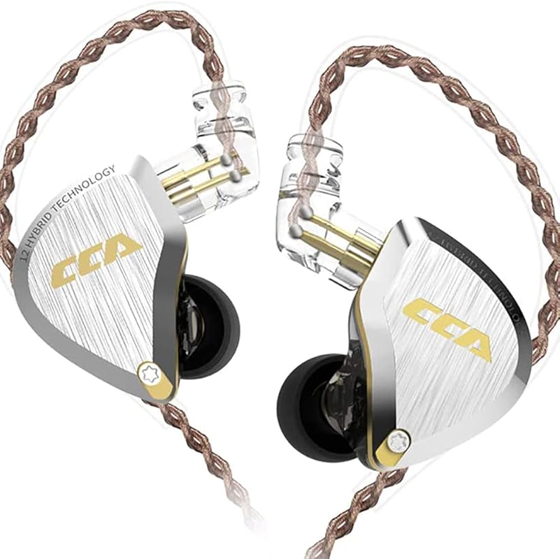 CCA C12 Hybrid IEM 5BA 1DD Drivers HiFi Sound Noise Isolating Stereo f