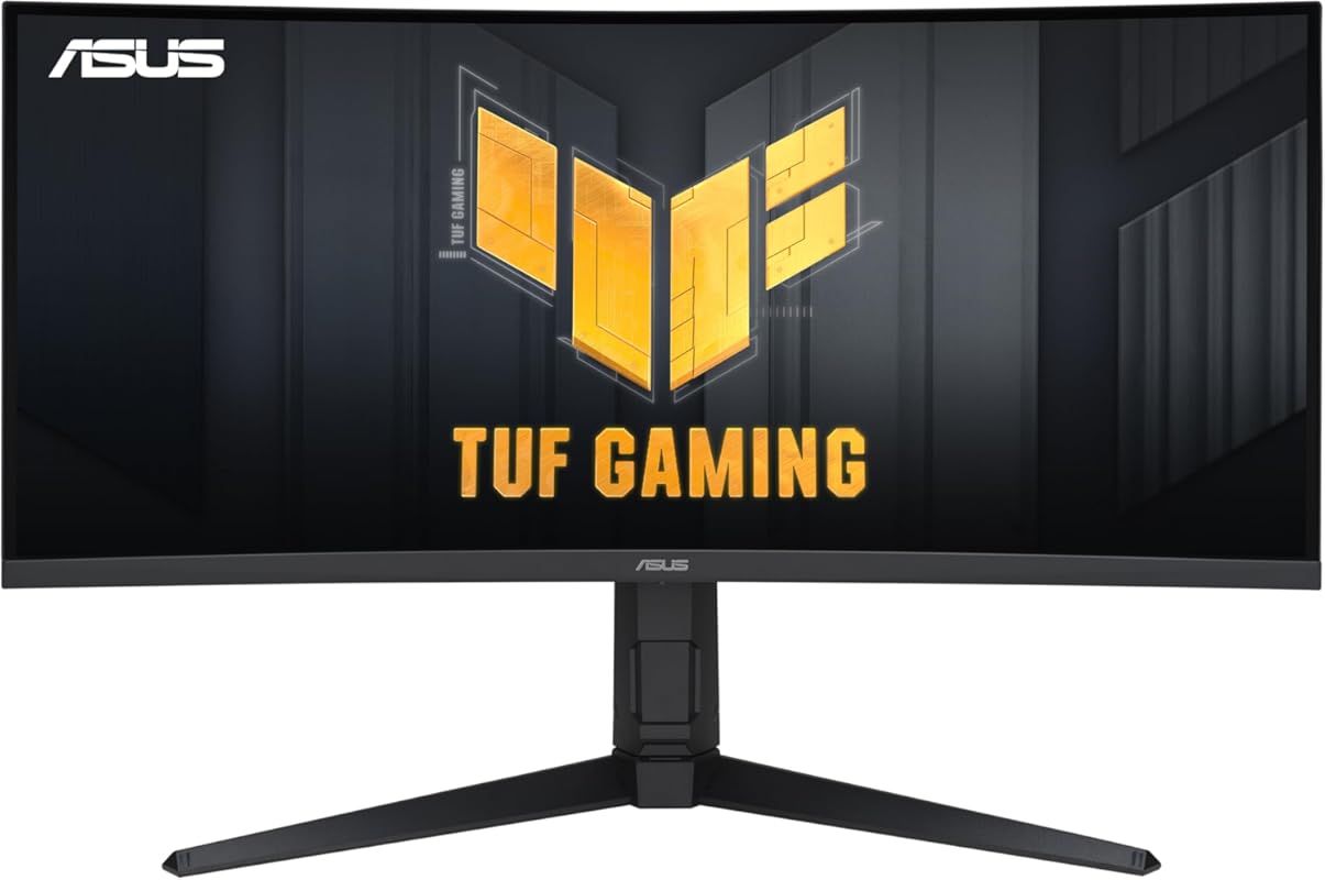 ASUS TUF 34-inch Curved Gaming Monitor VG34VQL1B with WQHD 3440x1440, 