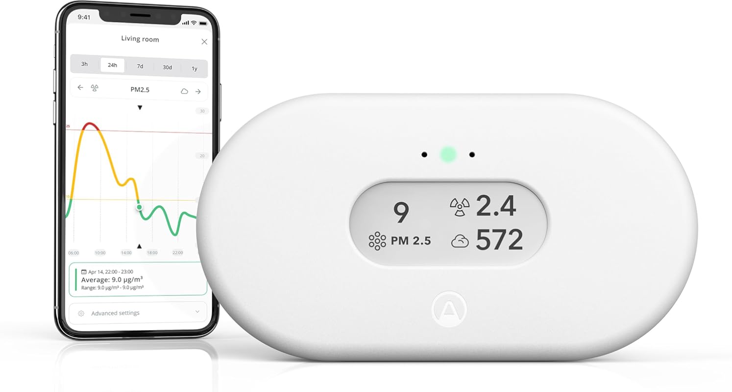 Airthings 2960 View Plus Battery Powered Radon & Air Quality Monitor f