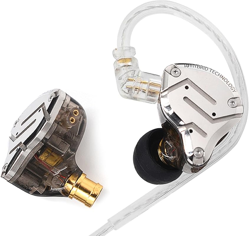 KZ ZS10 Pro Hybrid IEMs, 4BA+1DD Drivers, HiFi Gaming Earbuds, Stainle