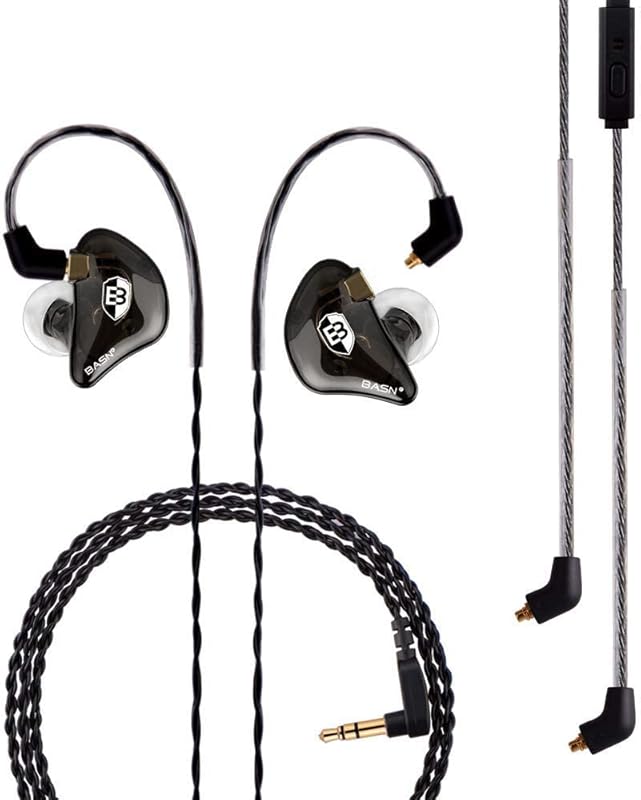 BASN Professional In-Ear Monitor Headphones with MMCX Connector for Si
