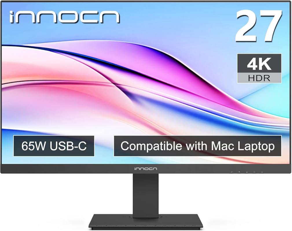 INNOCN 27-inch 4K USB-C Monitor: IPS, HDR400, DeltaE<2, 1.07B Colors,
