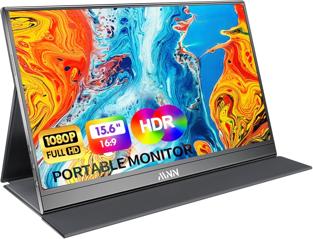 MNN 15.6-inch Portable Gaming Monitor: FHD 1080p IPS, USB-C HDMI, Ultr