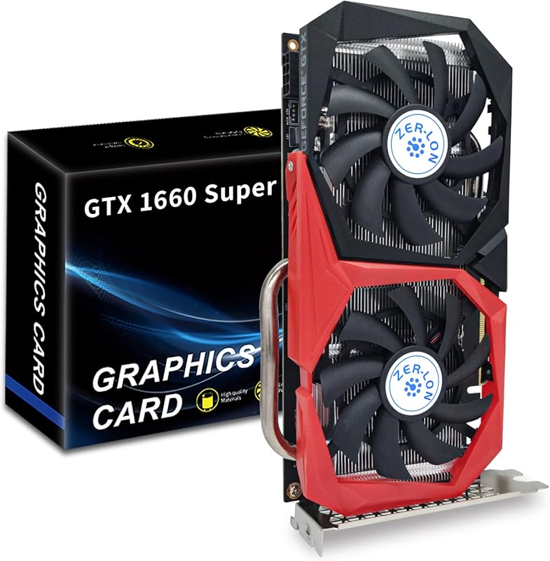 ZER-LON GeForce GTX 1660 Super 6GB Graphics Cards, GDRR6 192Bit PCIE 3