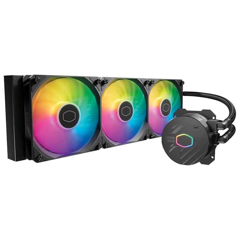Cooler Master 360L Core AIO CPU Liquid Cooler with 360mm Radiator, 3 A