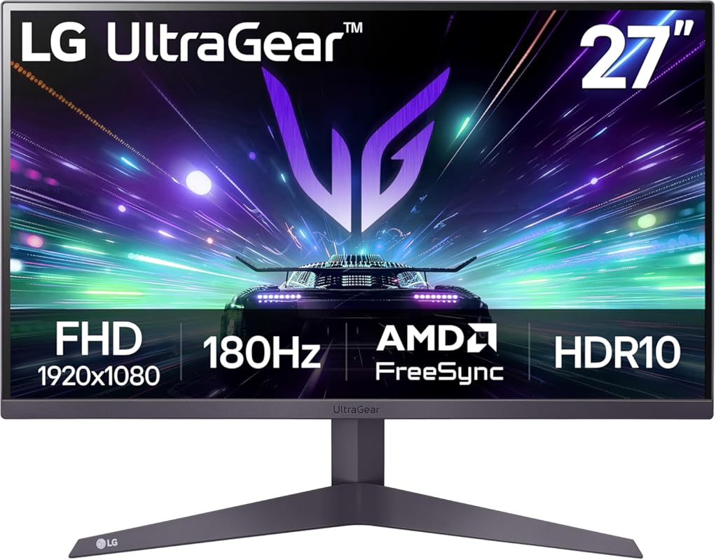 LG 27-Inch Ultragear FHD Gaming Monitor with 180Hz Refresh, 1ms MBR, H