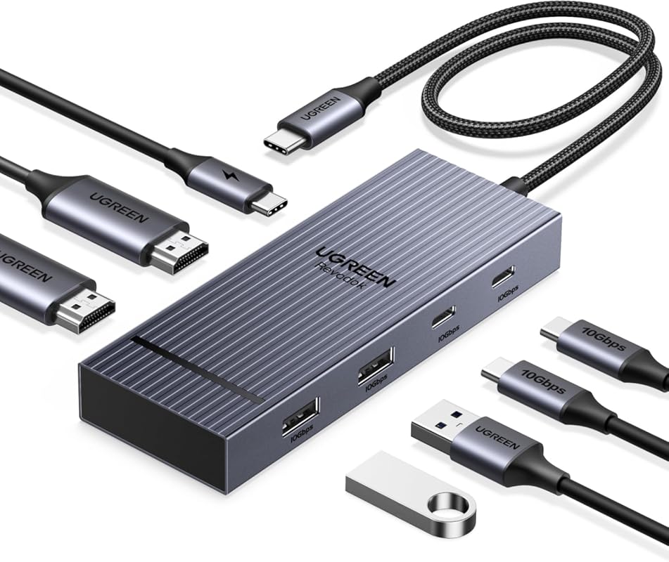 UGREEN Revodok Pro 7-in-1 USB C Docking Station with Dual 4K@60Hz HDMI