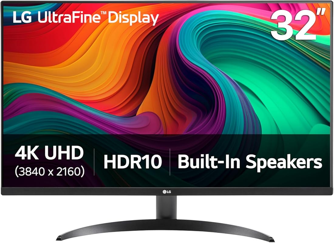 32-inch 4K UHD Ultrafine Monitor: HDR10, Dual Speakers, Borderless Des