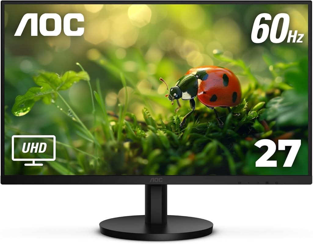 27-inch 4K IPS Frameless Monitor: Dual HDMI, DisplayPort, Speaker, Eye
