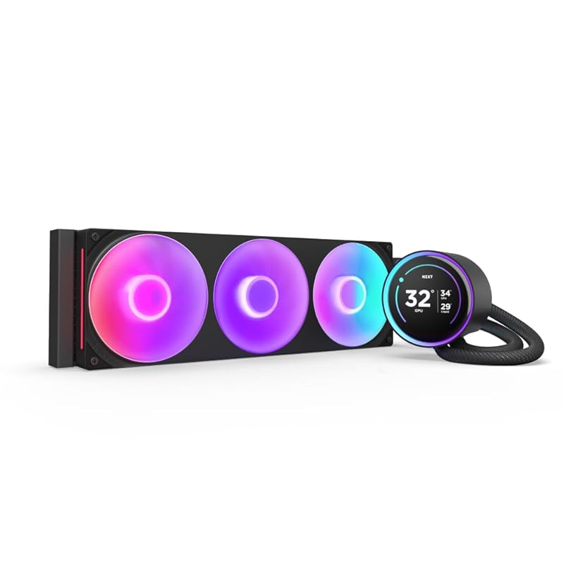 NZXT Kraken Elite 360 RGB AIO Cooler: 360mm Radiator, RGB Fans, IPS LC
