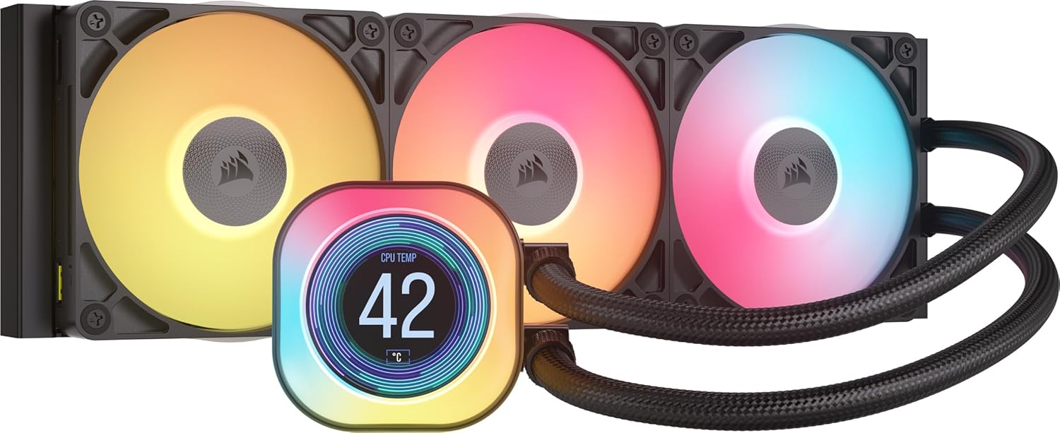 CORSAIR Titan 360 RX LCD AIO liquid CPU cooler includes 360mm radiator