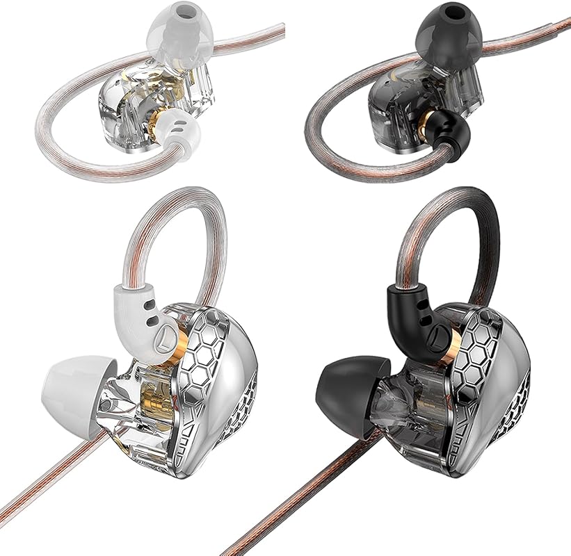 2 Pack H89 IEM Earphones with Microphone, Wired Earbuds for Gaming and