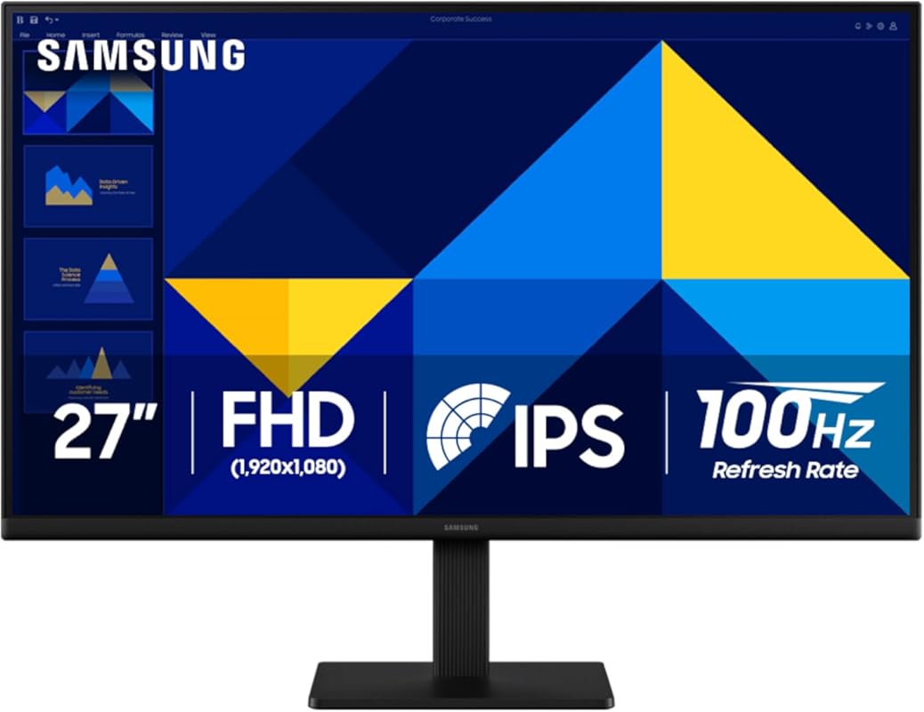 Samsung 27-Inch IPS Essential Monitor with 100Hz Refresh Rate, Ergonom