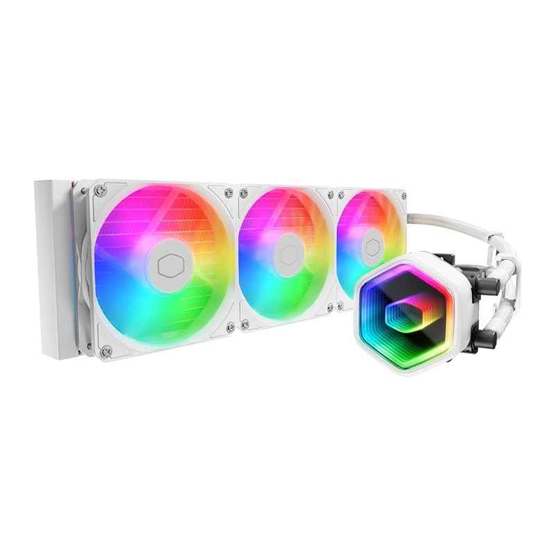 Cooler Master 360 Core II Liquid CPU AIO Cooler with 360mm Radiator, 3