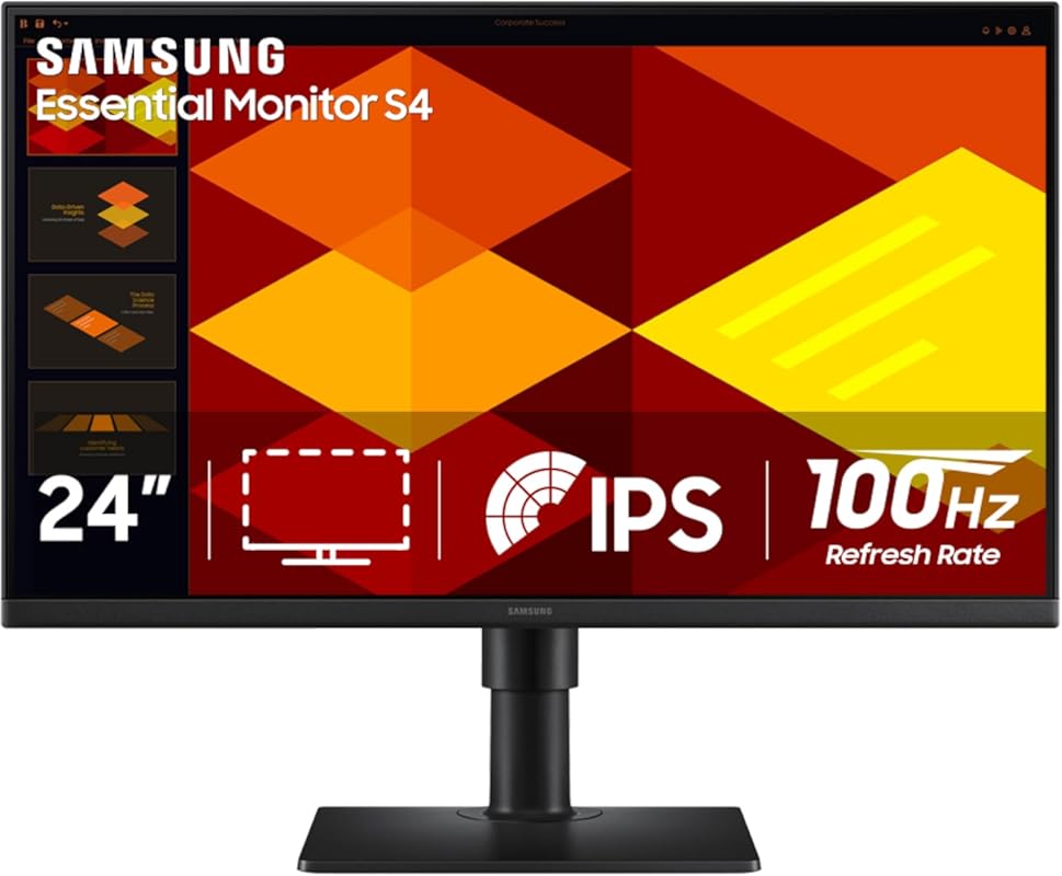 Samsung 24-Inch Borderless Business IPS Monitor: 100Hz, Eye Saver Mode