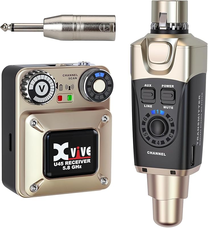 Xvive U45 Wireless In-Ear Monitor System with 5.8GHz Transmitter and R