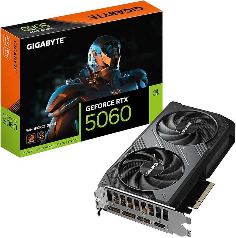 GIGABYTE GeForce RTX 5060 WINDFORCE OC 8G Graphics Card, Cooling Syste