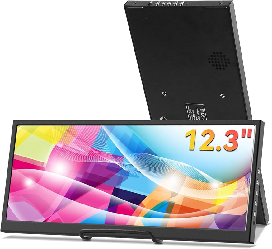12.3 Inch IPS Stretched Bar Monitor 1920x720 HDMI USB-C Portable Lapto