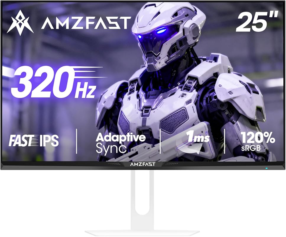 Amzfast 25-inch Gaming Monitor: 320Hz, FHD 1080P, 1ms IPS, TÜV Eye Car