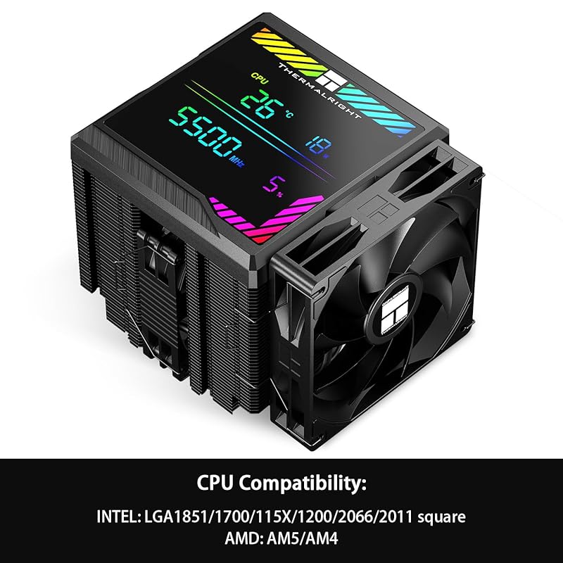Thermalright Peerless Assassin 140 Digital Black CPU Cooler with 6 Hea