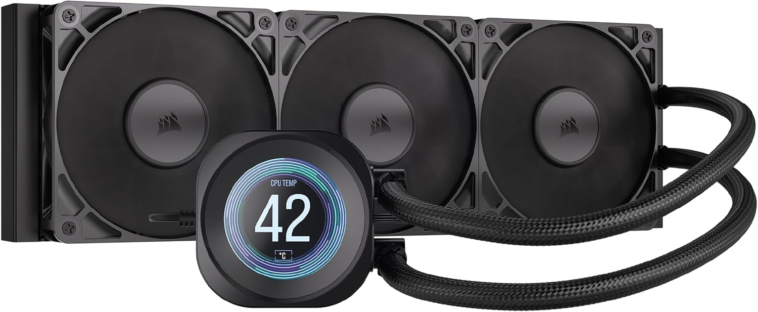 CORSAIR Nautilus 360 RS LCD AIO liquid CPU cooler with 2.1