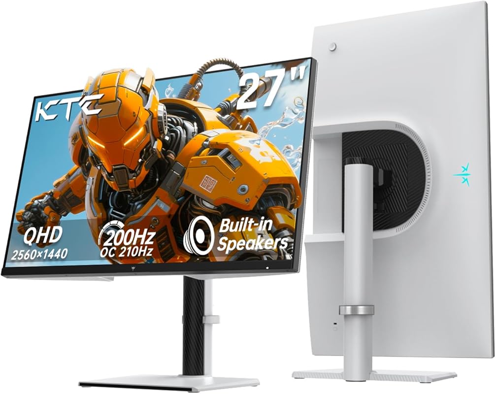 KTC 27-inch Gaming Monitor: 1440P, 200Hz, 1ms, 131% sRGB, Adaptive Syn
