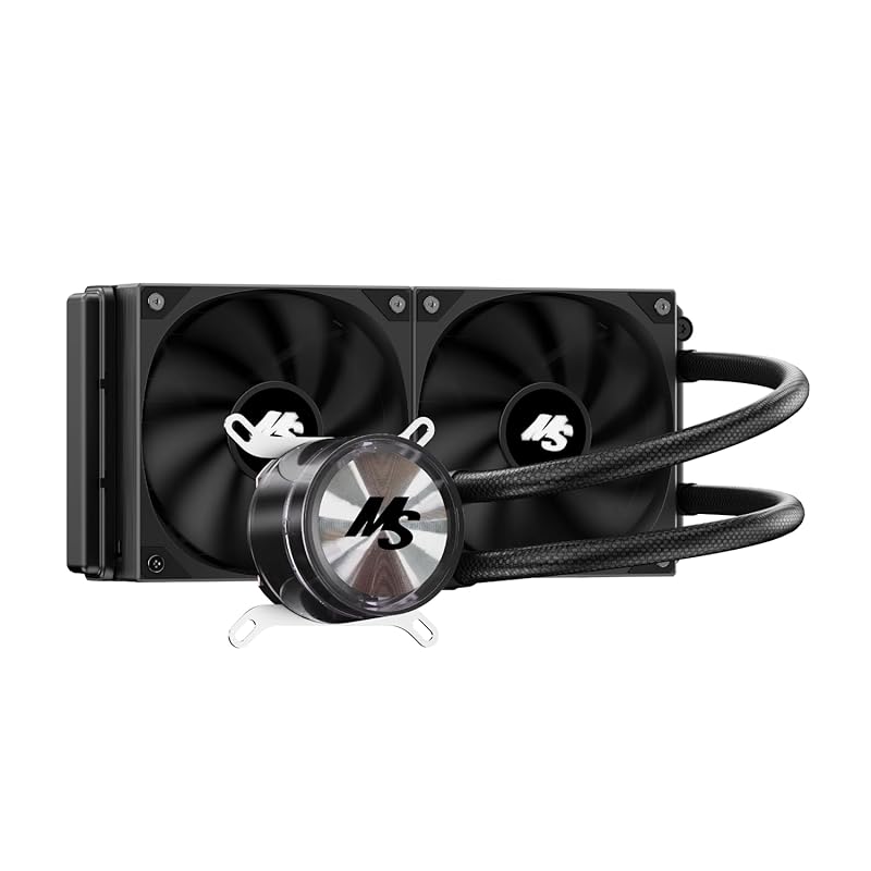 Minorsonic 240mm AIO Liquid Cooler, Low-Noise CPU Water Cooling with 2