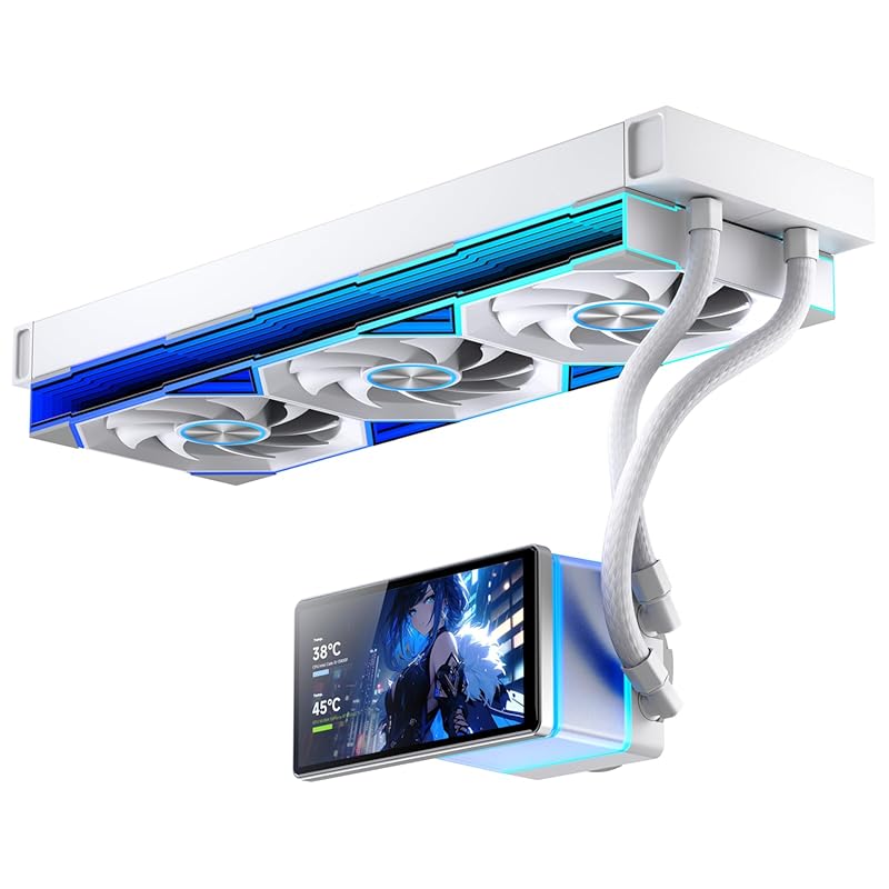 Jungle Leopard PF 360 White CPU AIO Cooler with 5.5-inch Magnetic LCD