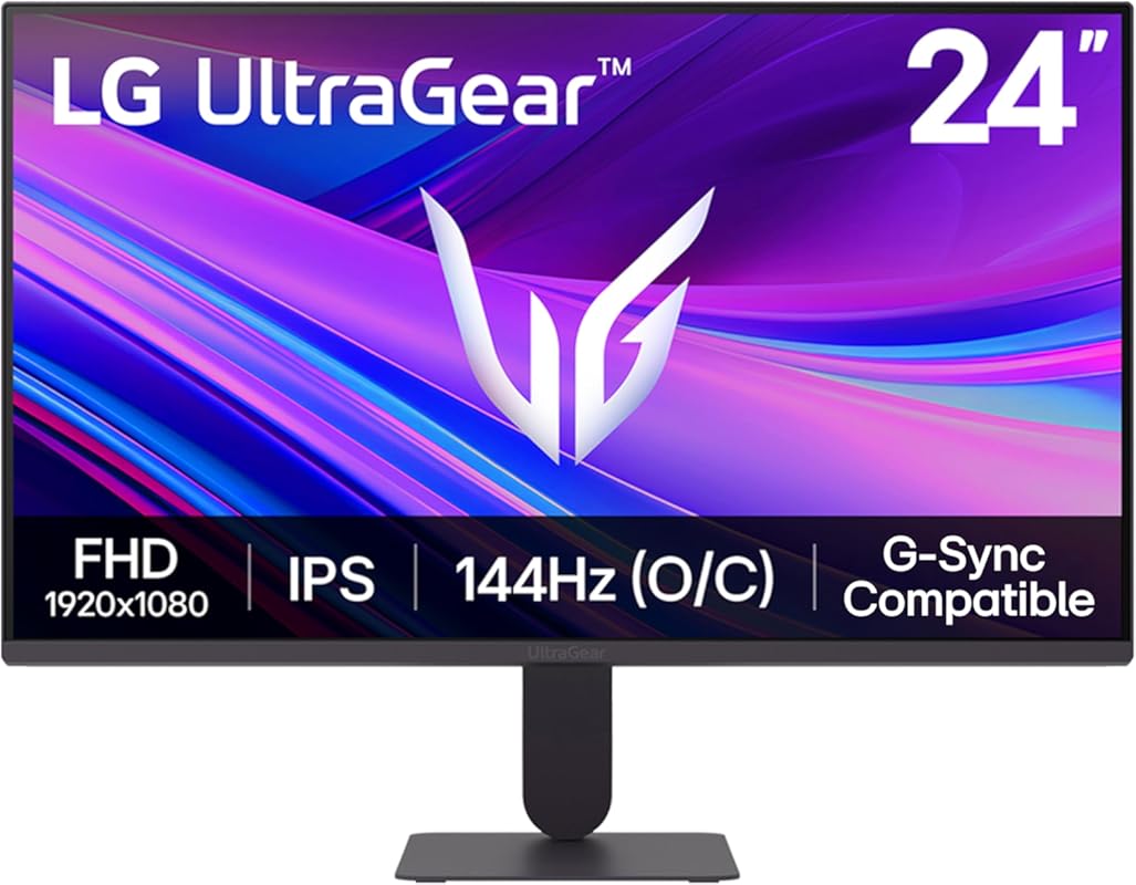 LG 24-inch Ultragear gaming monitor: 1080p IPS, 144Hz OC, 1ms MBR, G-S