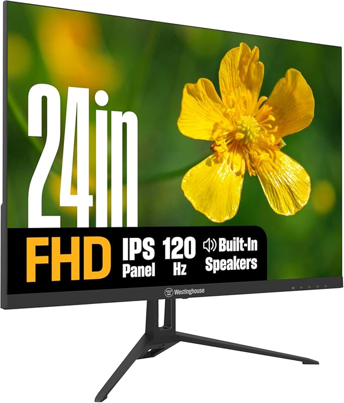 Westinghouse 24-Inch 120Hz 1ms IPS 1080P Gaming Monitor with Built-in 