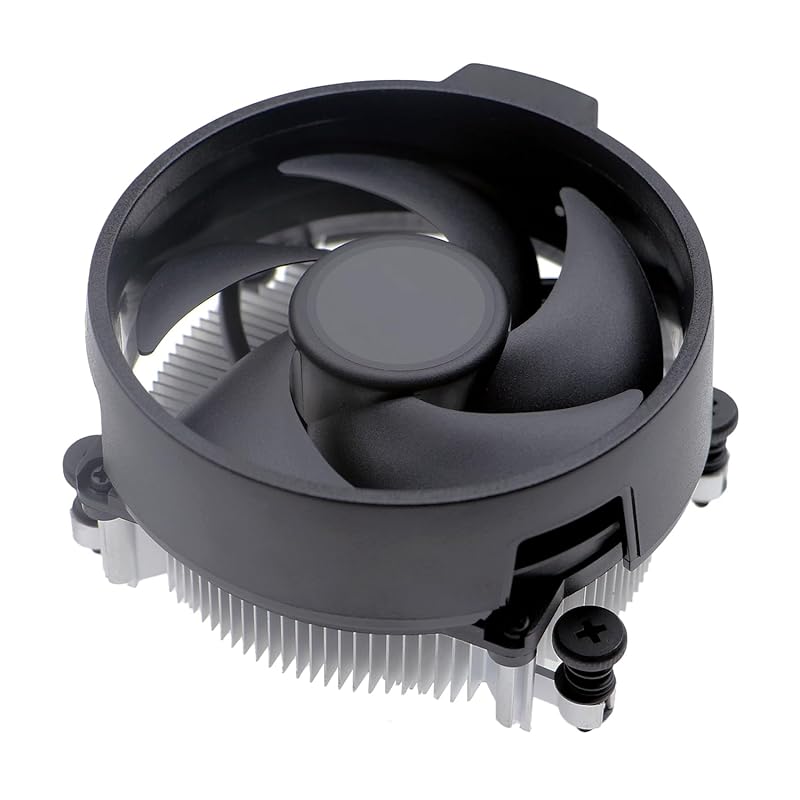 AMD Wraith Stealth CPU Cooler for AM4 AM5 Sockets with Aluminum Heatsi