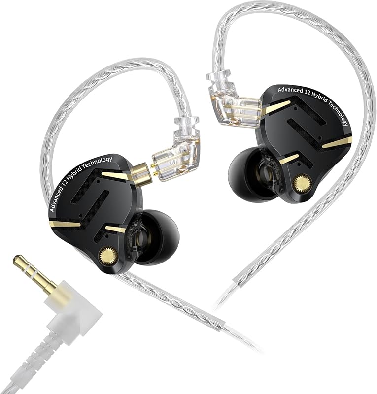 KZ ZS12 PRO 2 Hybrid IEMs, 5BA+1DD Drivers, Wired Gaming Earbuds, HiFi