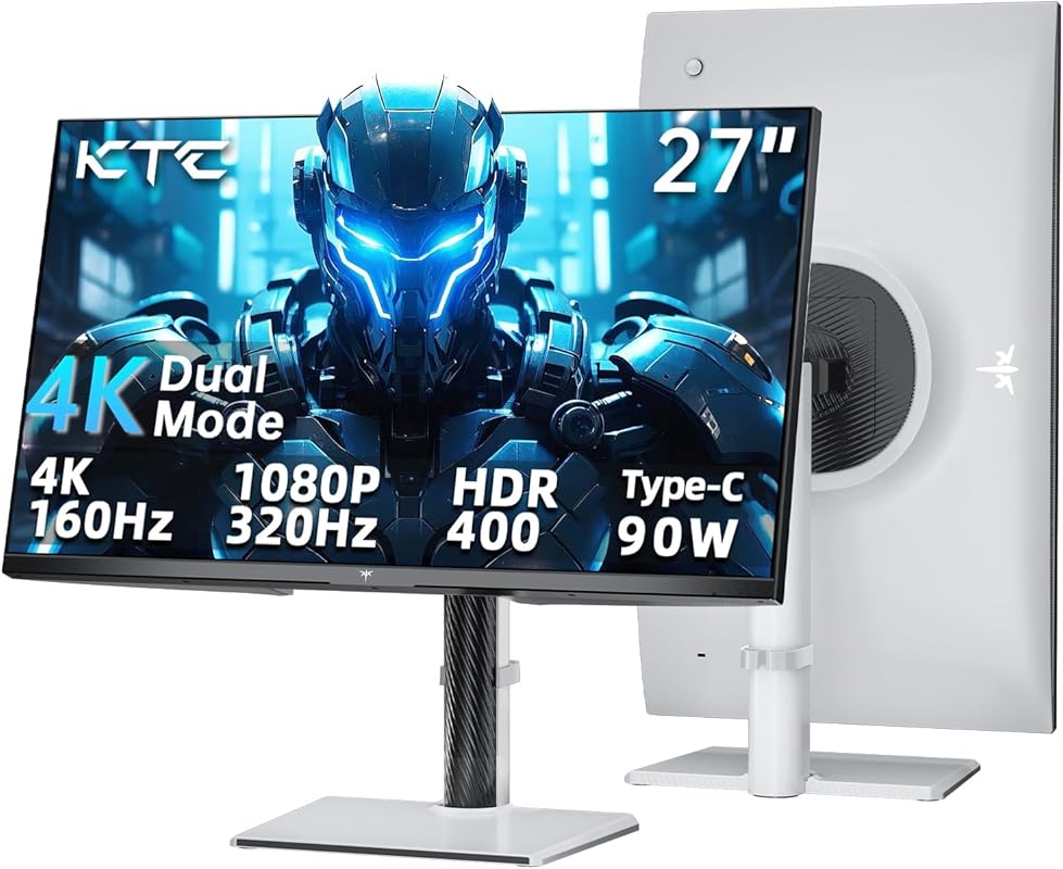 KTC H27P6 27-Inch 4K Monitor: 160Hz UHD/320Hz FHD, 90W Type-C, HDR 400
