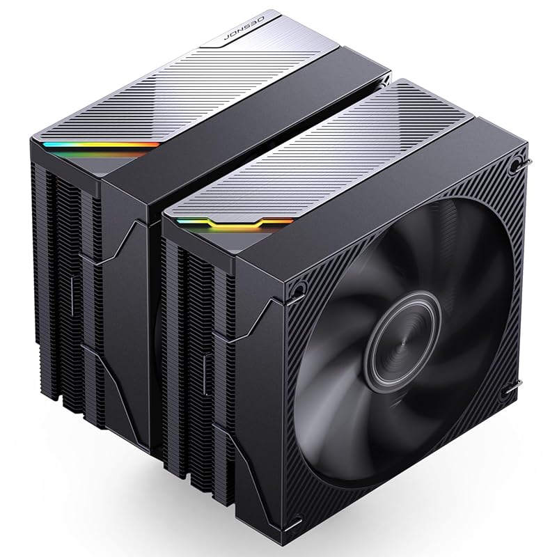 JONSBO CA90 Dual-Tower CPU Air Cooler, 6 Copper Heat Pipes, 130mm PWM 
