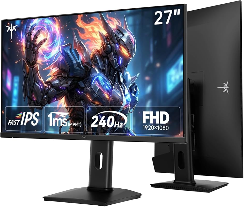 KTC 27-Inch Gaming Monitor, FHD 1080p, 240Hz, IPS, 1ms, 131% sRGB, Ada