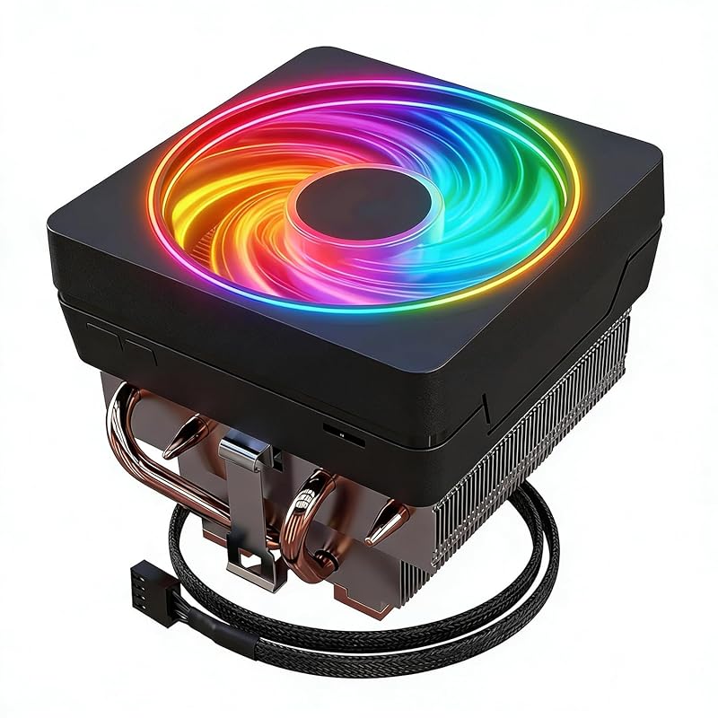 Wraith Prism RGB CPU Cooler: Aluminum Heatsink, Copper Core, PWM Fan f