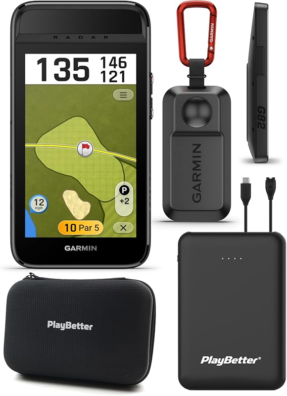 Garmin Approach G82 Golf Launch Monitor Bundle: Portable GPS Handheld