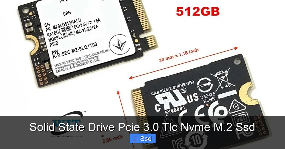 Solid State Drive Pcie 3.0 Tlc Nvme M.2 Ssd