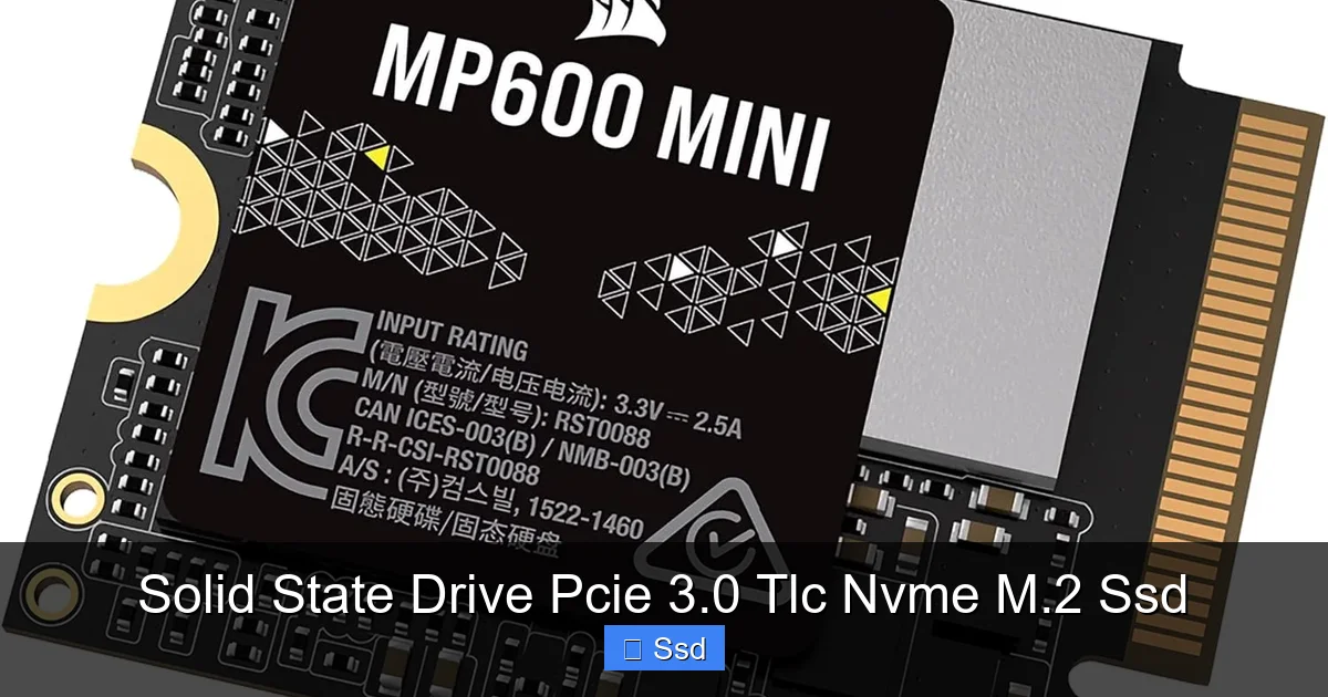 Solid State Drive Pcie 3.0 Tlc Nvme M.2 Ssd