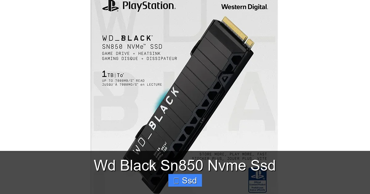 Wd Black Sn850 Nvme Ssd