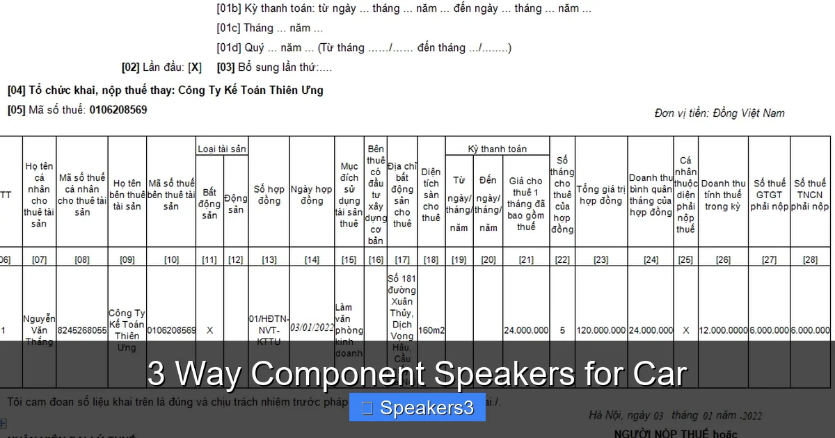 3 Way Component Speakers for Car